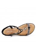 Women Flat sandal with rhinestones