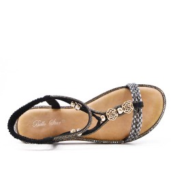 Women Flat sandal with rhinestones