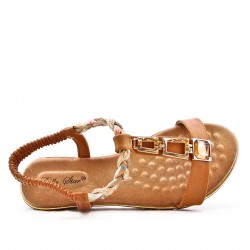 Women Flat sandal with rhinestones