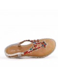 Women Flat sandal with rhinestones