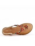 Women Flat sandal with rhinestones