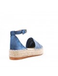 Sandale en simili daim à semelle espadrille pour femme