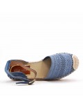 Sandale en simili daim à semelle espadrille pour femme