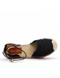 Sandale en simili daim à semelle espadrille pour femme