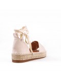 Sandale en simili daim à semelle espadrille pour femme