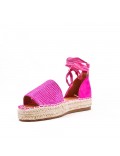 Sandale en simili daim à semelle espadrille pour femme