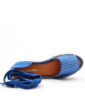 Sandale en simili daim à semelle espadrille pour femme