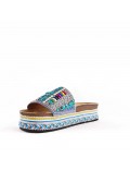 Women faux suede platform slide