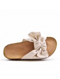 Women comfort slide with bow