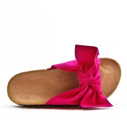 Women comfort slide with bow