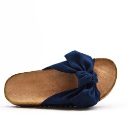 Women comfort slide with bow