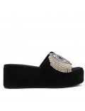 Women aux suede wedge