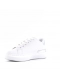 Women's faux leather lace up sneaker