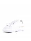 Women's faux leather lace up sneaker