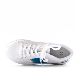 Women's faux leather lace up sneaker