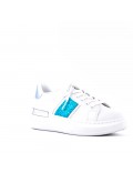 Women's faux leather lace up sneaker