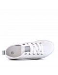 Women's faux leather lace up sneaker