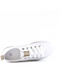 Women's faux leather lace up sneaker