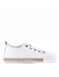 Women's faux leather lace up sneaker