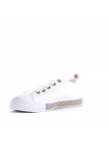 Women's faux leather lace up sneaker