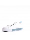 Women's faux leather lace up sneaker