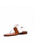 Flat sandals in faux leather for women