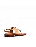 Flat sandals in faux leather for women