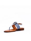 Flat sandals in faux leather for women