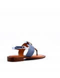 Flat sandals in faux leather for women