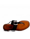 Flat sandals in faux leather for women