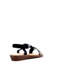 Flat sandals in faux leather for women