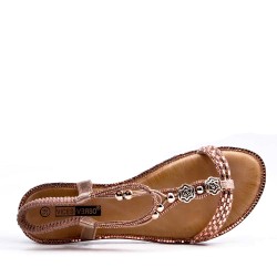 Grande Taille 38-43- Sandale en simili cuir