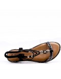 Grande Taille 38-43- Sandale en simili cuir