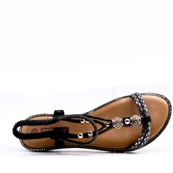 Grande Taille 38-43- Sandale en simili cuir