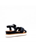 Women wedge sandal in faux leather 