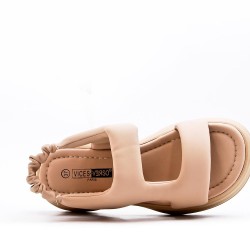 Women faux leather platform sandal