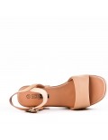 Faux leather heeled sandal