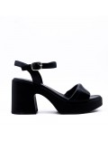 Faux leather heeled sandal