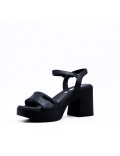 Faux leather heeled sandal