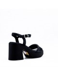 Faux leather heeled sandal