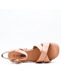 Faux leather heeled sandal