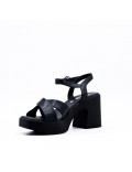 Faux leather heeled sandal