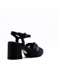 Faux leather heeled sandal