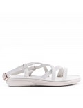 Flat sandals in faux leather for women