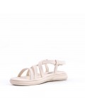 Flat sandals in faux leather for women