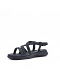 Flat sandals in faux leather for women