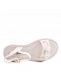 Flat sandals in faux leather for women