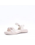 Flat sandals in faux leather for women