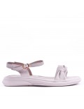 Flat sandals in faux leather for women