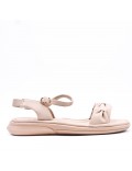 Flat sandals in faux leather for women